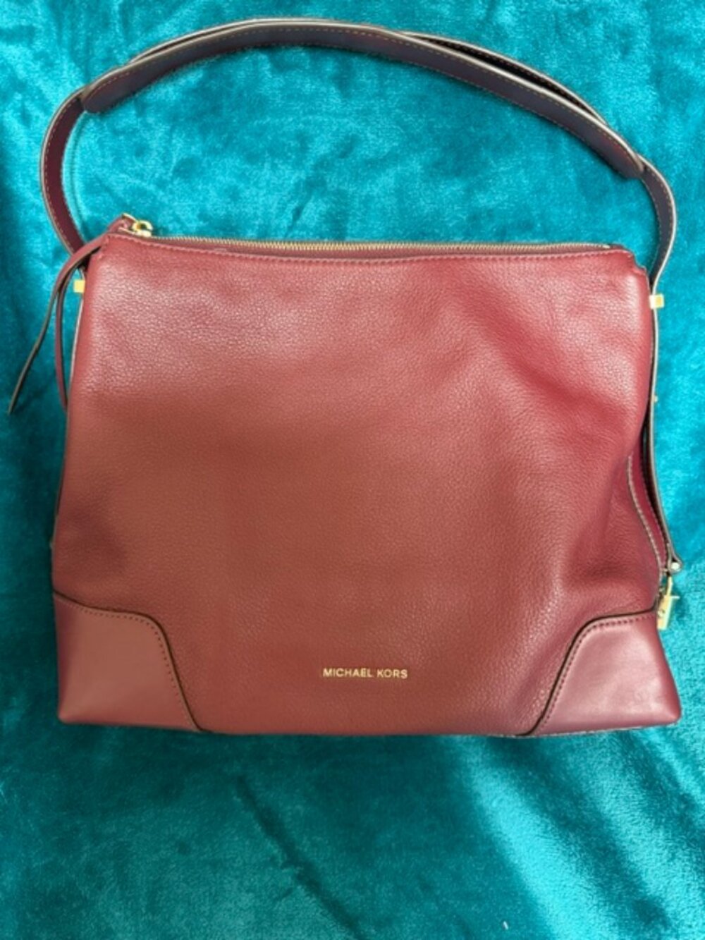 Michael Kors Large Crosby Oxblood Shoulder BAG NWT